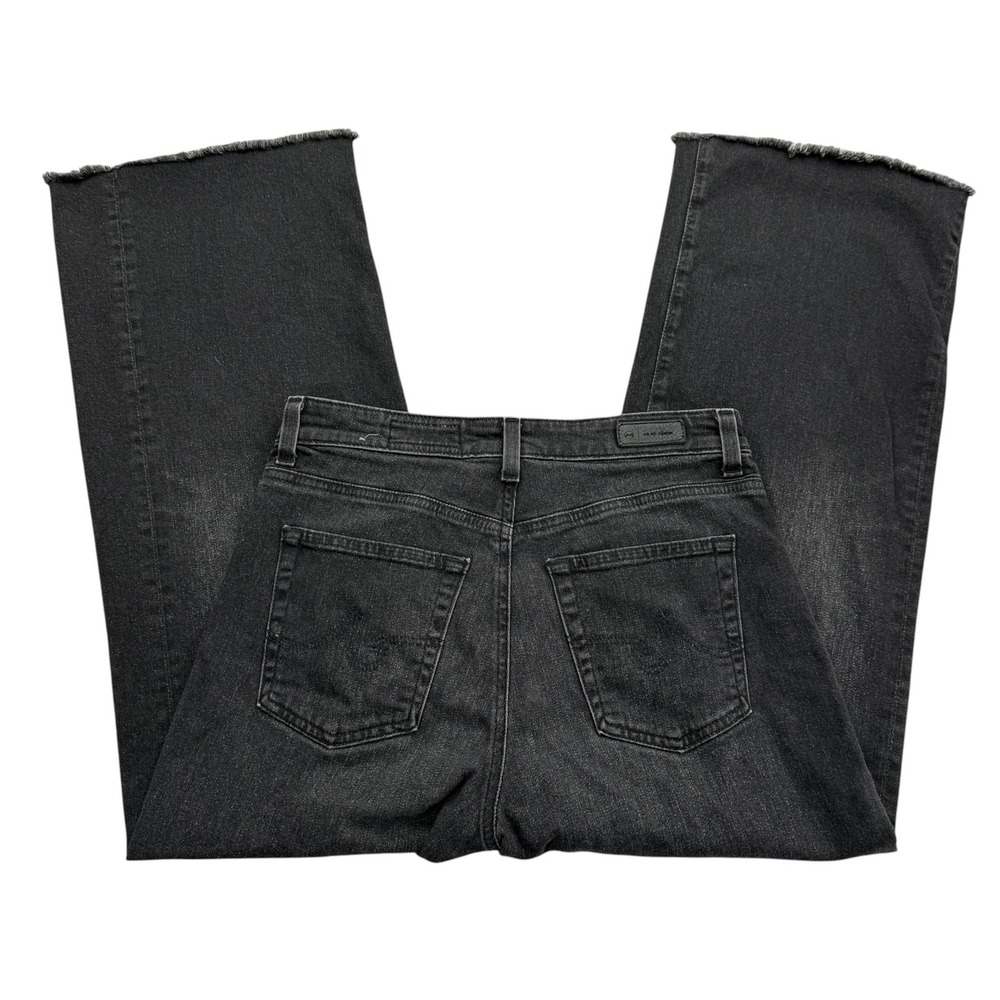 AG Jeans Womens 27 Gray Saige Wide Leg Crop High-Rise Adriano Goldschmied